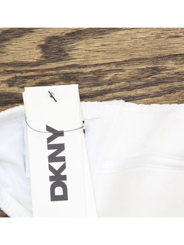 DKNY Womens Textured Molded Balconette Bikini Top DIMTS470 Soft White Texture XL - Image 5