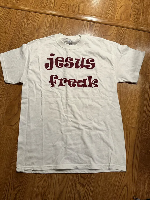 Jesus Freak white tee shirt unisex side medium new without tags - Image 2