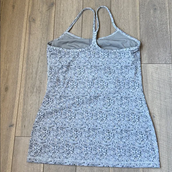 Lululemon Power Y Tank Luon Petite Fleur Silver Spoon - Image 4