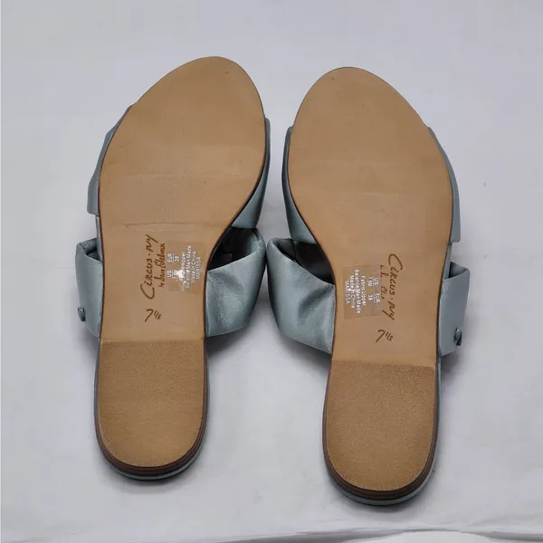 Sam Edelman Circus NY Womens Sandals 7.5 Blue Satin Bow Slides Feminine Coquette - Image 8