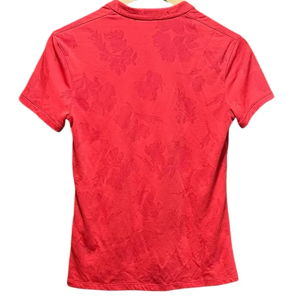 NIKE WOMEN DRI FIT VICTORY GOLF V-Neck POLO Size‎ Small Red - Image 7