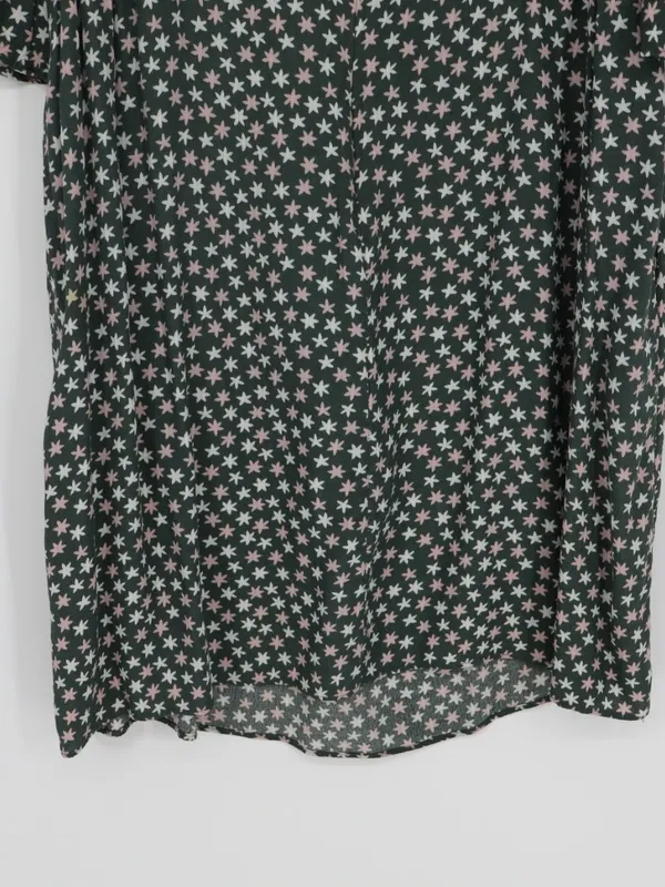 Boden Hyacinth Dress 8R Green Scattered Stars 3/4 Flutter Sleeve 100% Viscose - Image 11