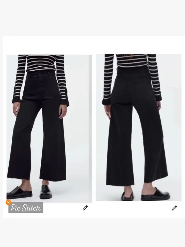 Zara Marine Straight Jeans Black - Image 2
