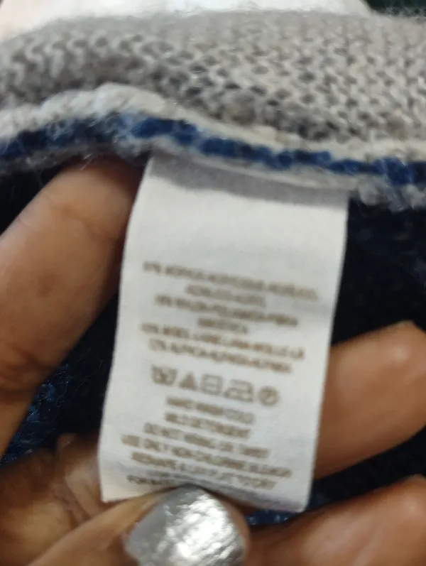 Free People Power Flower Blue Floral Open-Front Knit Cardigan Size S - Image 8