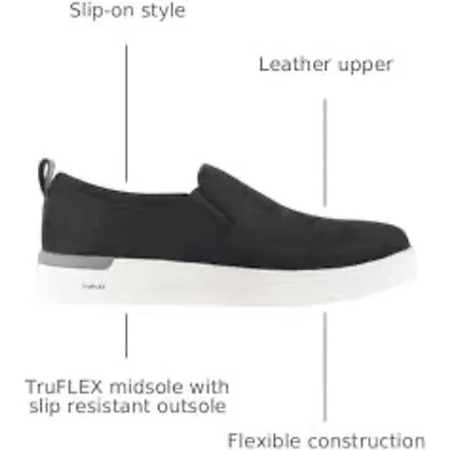 Rockport works black leather loafers slip on‎ shoes women's size 8W casual - Image 11