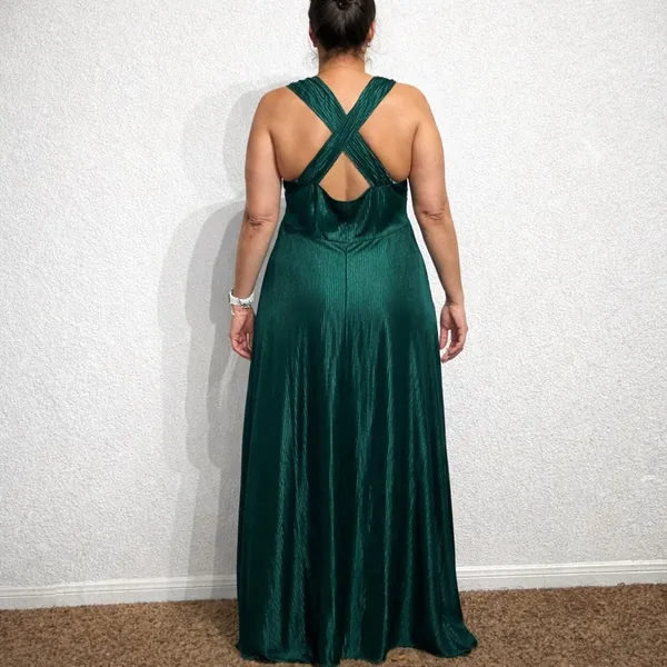 Petra Fashions Green Lace Maxi Slip Dress Nightgown Y2K Sz 1X - Image 9