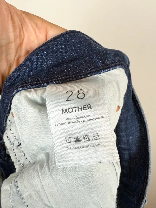 Mother The Runaway Step Fray Manana Mi Amor Bootcut Kick Flare Jeans Size 28 - Image 12