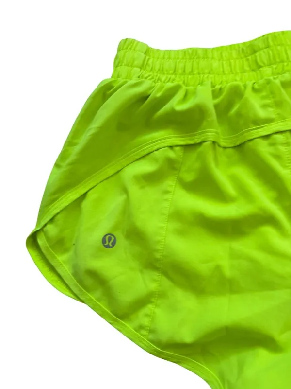 LULULEMON Neon Yellow Active Run Shorts Size 2 - Image 2