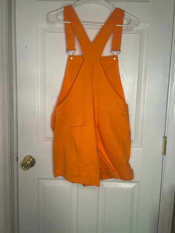 Orange Amazon short overalls  - Image 2