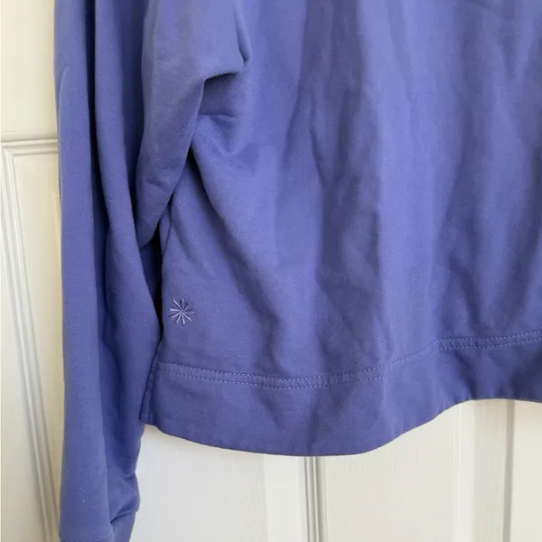Athleta Retroterry Polo Sweatshirt Purple Lavendar Long Sleeve Collar Size M‎ - Image 8
