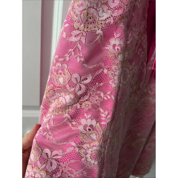 Raylia Designs Pink Lace Strapless Party Dress with Sash Size 6 New with Tags - Image 5