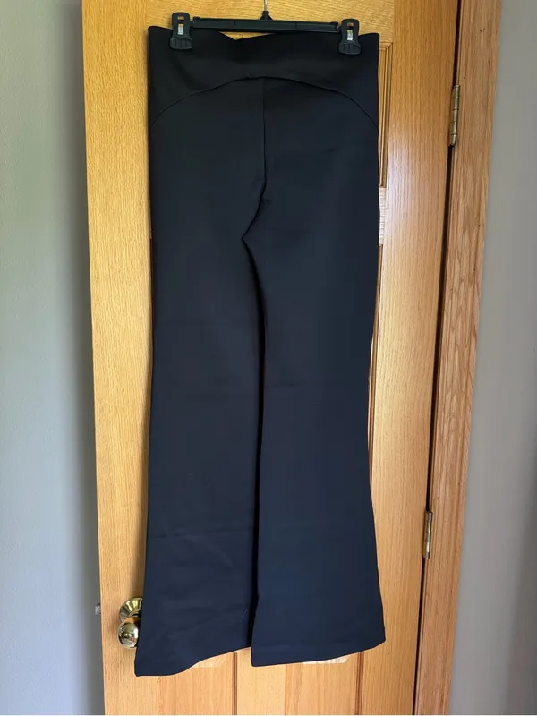 Maurices Black Everflex High Rise Pull On Flare Pants Size M Medium Regular - Image 4
