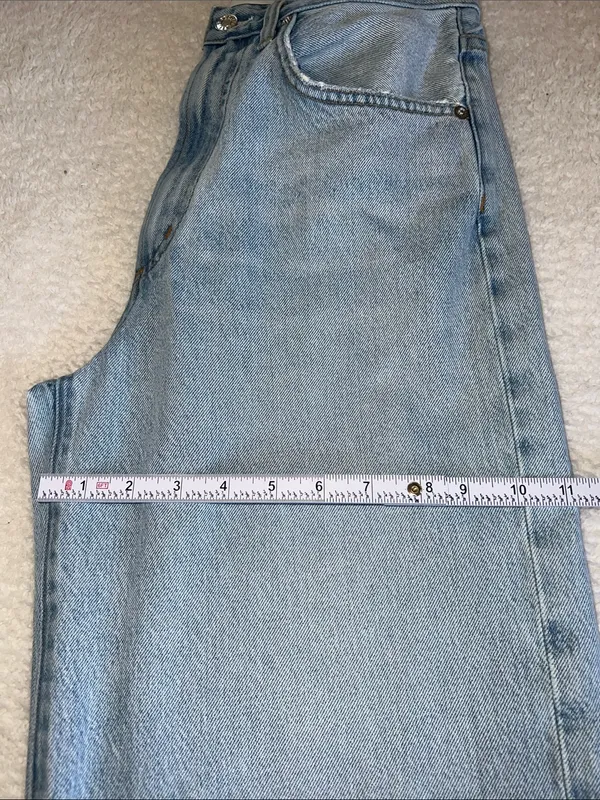AGOLDE Cinched Hem Loose Taper Jeans Light Wash‎ Size 27 - Image 13