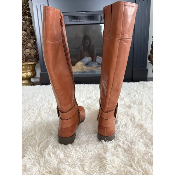 Nine West Vintage America‎ Collection Brown Leather Knee High Riding Boots 6.5 - Image 6