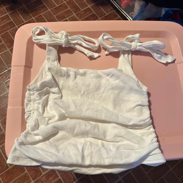 NWOT Boulevard Top in white, 16” p2p lots of stretch size Large - Image 7