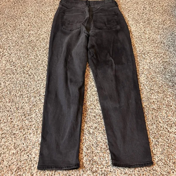 American Eagle Stretch‎ Mom Jeans Womens Size 6 Short Black Wash Denim - Image 8