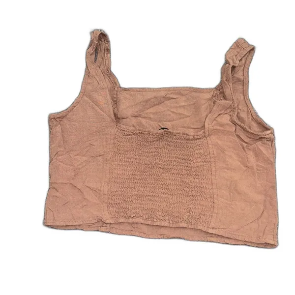 Final Touch Tan Brown Sleeveless Cropped Tank Top Size Small - Image 4
