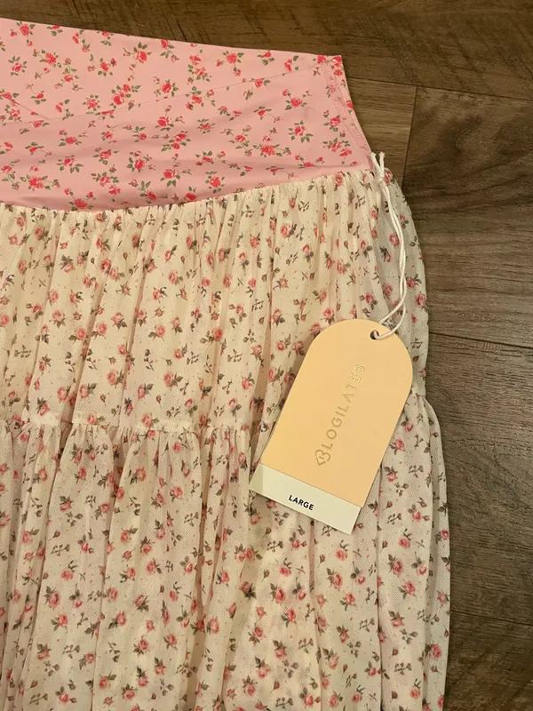 NWT! Blogilates Target X Popflex Women's Viral Ballerina Skort Floral Size Large - Image 4