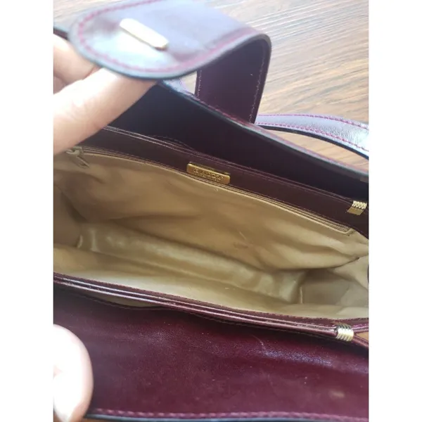 Bally Burgundy Leather Crossbody Bag Vintage Retro Quiet Luxury Designer - Image 3