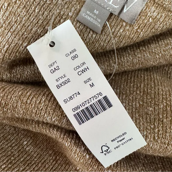 NEW J. Crew Sweater Shell with Buttons Sleeveless Merino-Linen Blend Top Medium - Image 7