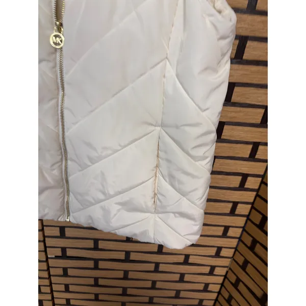 MICHAEL Michael Kors Cream Puffer Vest‎ Size Large - Image 4