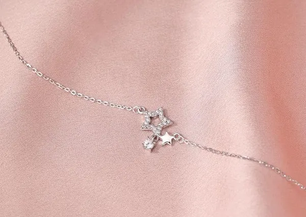 CZ Star Pendant Necklace for Women - Image 2