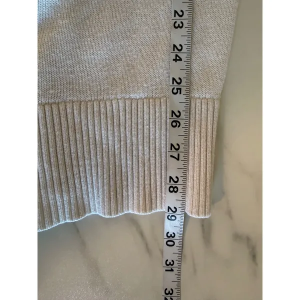 Lululemon Peace Of Mind Wrap Heathered White Ribbed Knit Hooded Cardigan size 10 - Image 12