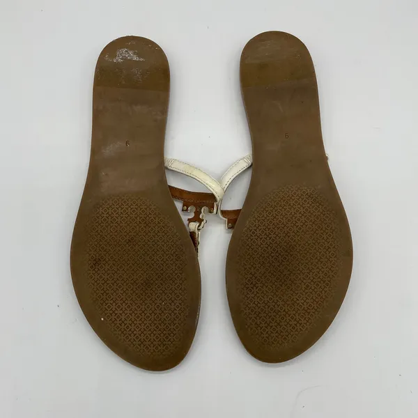 Tory Burch 'T' Logo Leather Thong Sandal - White - 9 - Image 11