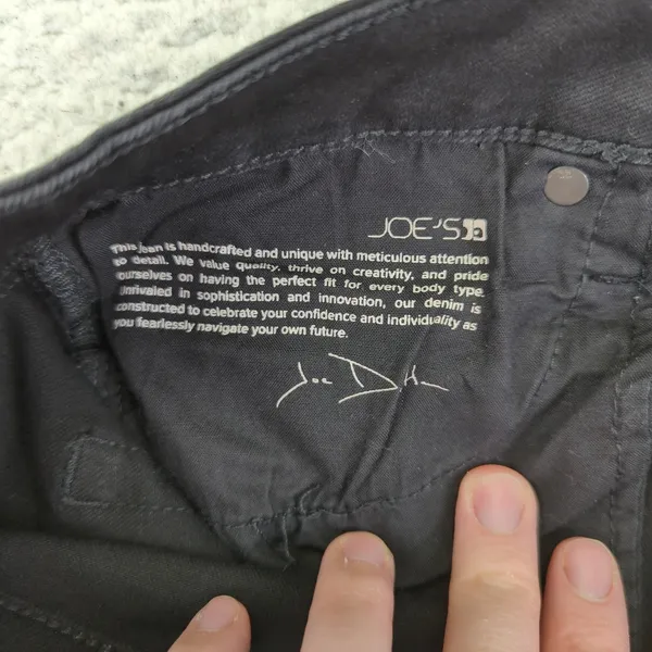Joe's Jeans The Icon Mid Rise Skinny Ankle Black‎ Distressed Ripped Womens 29 - Image 11