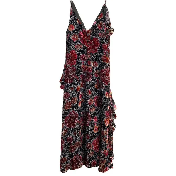 Jill Stuart Ruffled Floral 3D Velvet Floral Maxi Dress Size 6 - Image 6