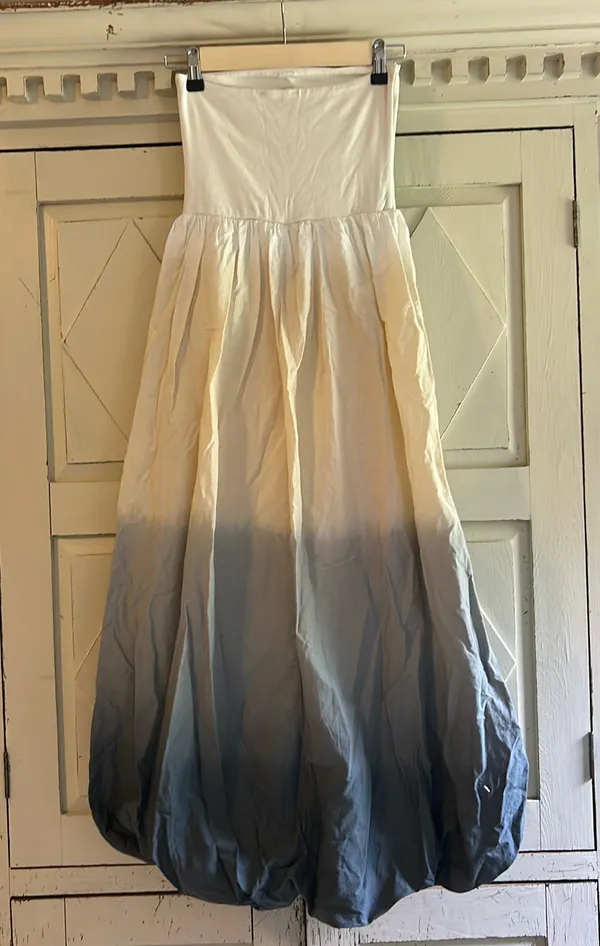 Zara bubble hem strapless maxi dress - Image 2