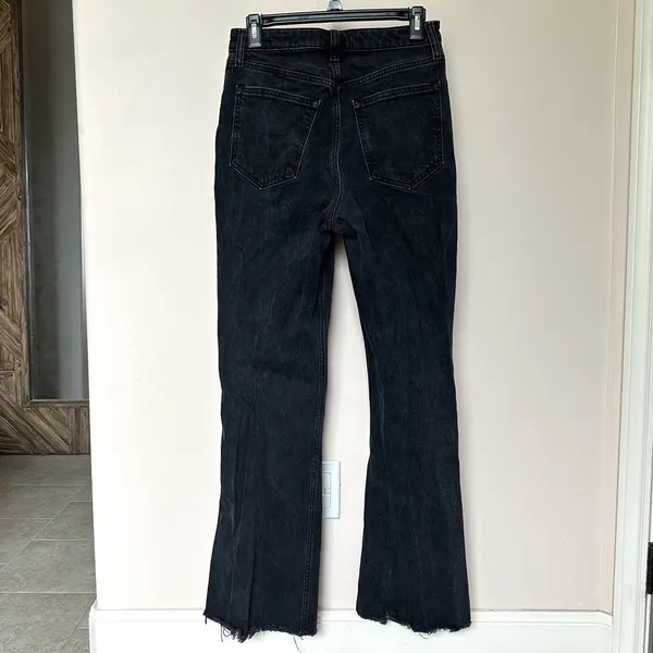 Abercrombie & Fitch Flare High Rise Curve Love Jeans Women 6L Black Retro Indie - Image 3