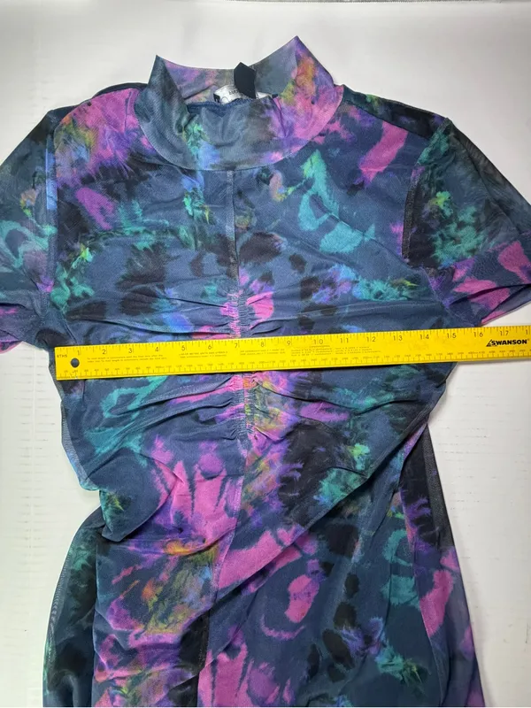 French Connection Abstract Floral Maxi Dress - Blue, Pink & Teal - Image 5