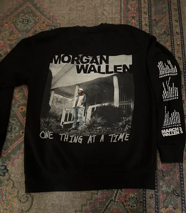 Morgan wallen crewneck sweatshirt Black Size L - Image 2