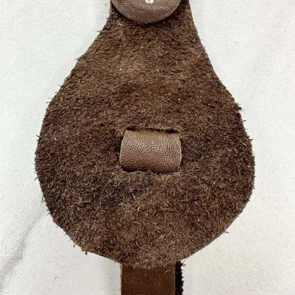 Soft Brown Leather Fringe Western Concho Rock Creek Idaho Boho Keychain Keyring - Image 10