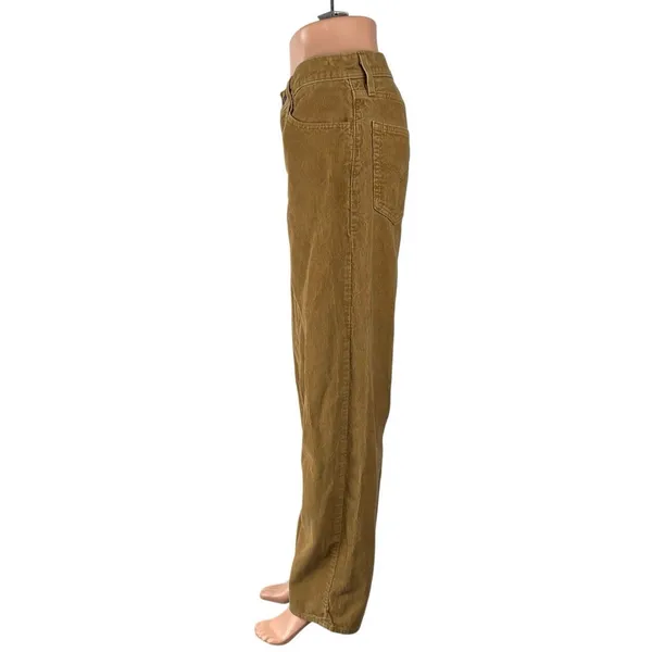 Levi's 94 Baggy Women's Tan Corduroy High Rise Wide Leg Trousers Pants Size M - Image 2