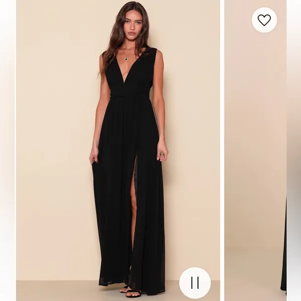 Lulu’s Heavenly Hues Black Maxi Dress size small NWOT - Image 3
