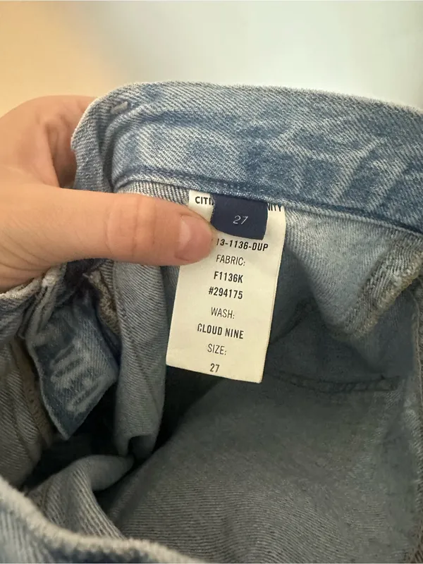 NWOT Citizens of Humanity Ayla baggy cargo jeans cloud nine 27 - Image 4