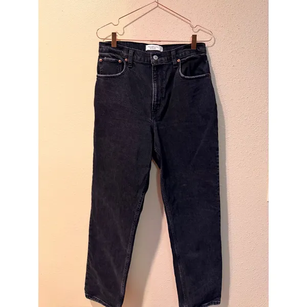 Abercrombie & Fitch Womens Jeans 30/10 Black '90s Straight Ultra High Rise Denim - Image 3