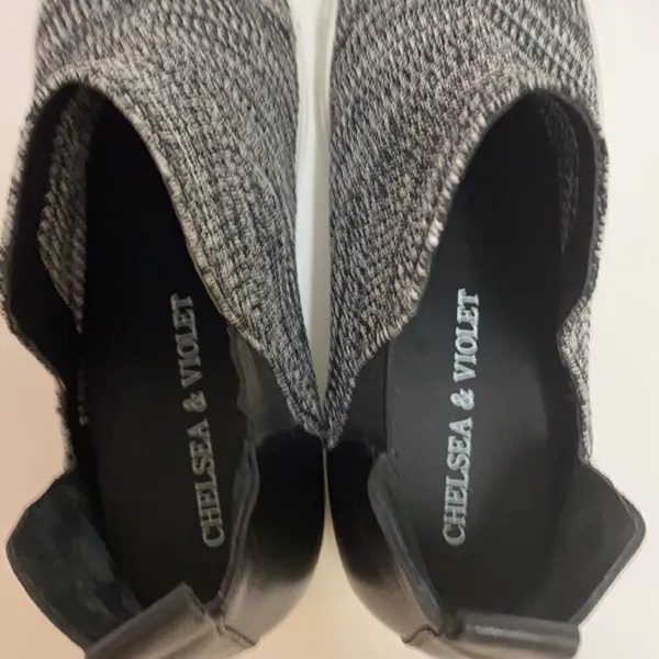 Flyknit Slip-On Black Wedge Sneakers A17‎ - Image 8