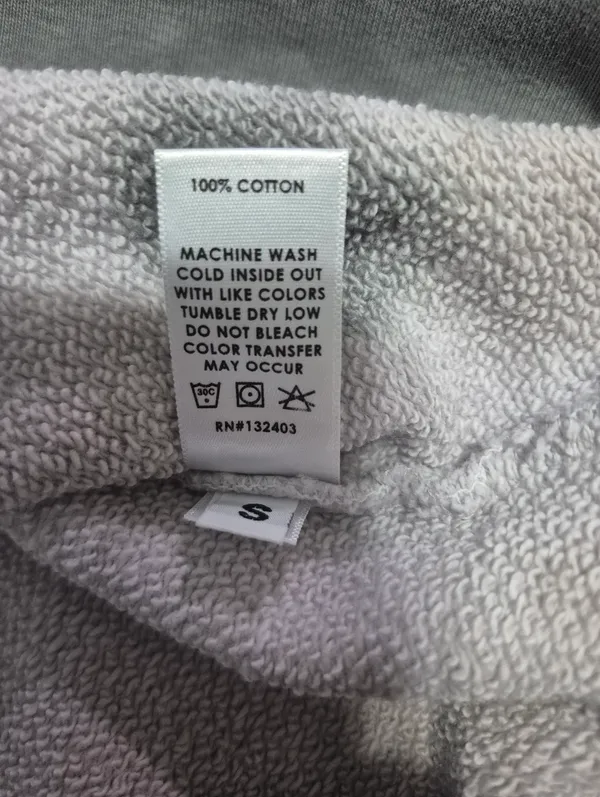 Cotton Citizen Womens Brooklyn Light Gray & Charcoal Tie-Dye Crewneck Sweatshirt - Image 8