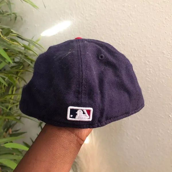 Cleveland Indians Hat Cap Size 7 1/8 Fitted New Era 59Fifty 5950 Chief Wahoo MLB USA Authentic - Image 3