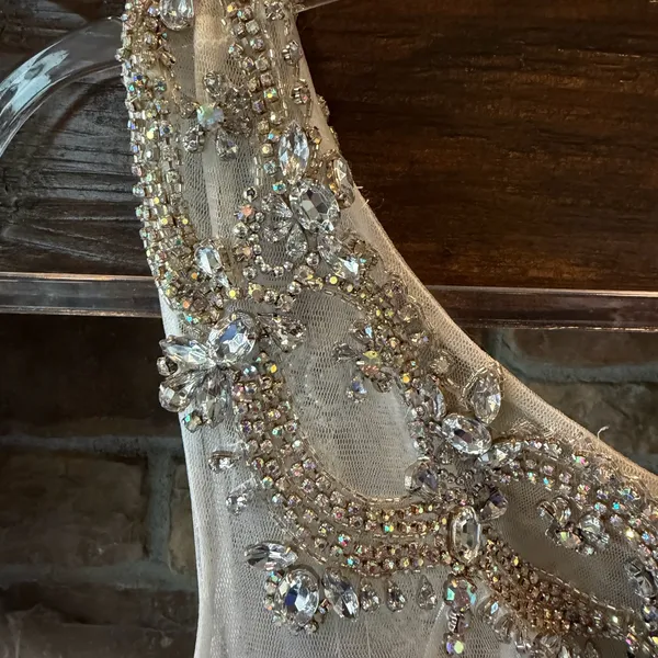 Sherri Hill A-Line Satin Beaded Bodice Wedding Dress NWT - Image 3
