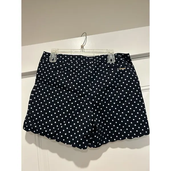 Anne Klein Women’s Sz 8 Blue White Polka Dot Chino Casual Summer Modest Shorts - Image 8
