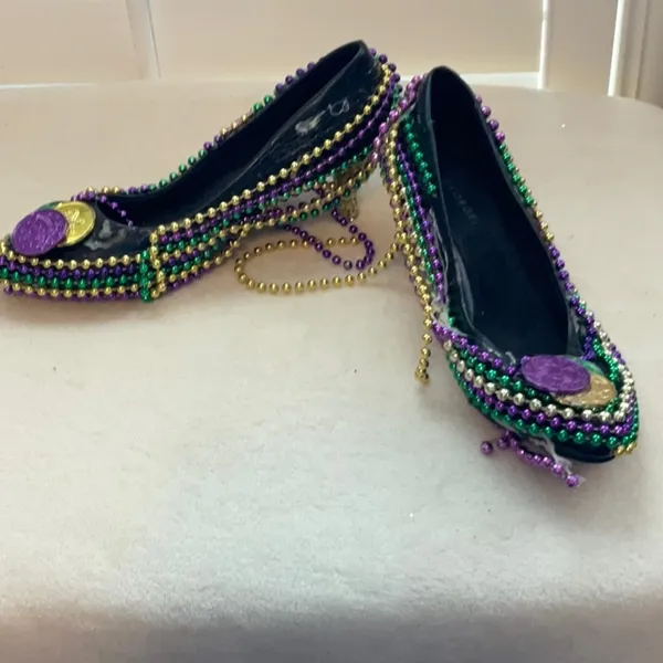 Mardi Gras Heels Purple Size 7.5 - Image 5