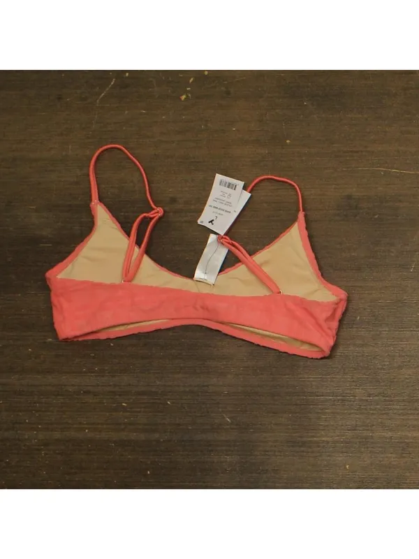 NWT Cotton On Women's Super Scoop-Neck Bikini Top 6338112-19 Shell Pink Terry L - Image 5