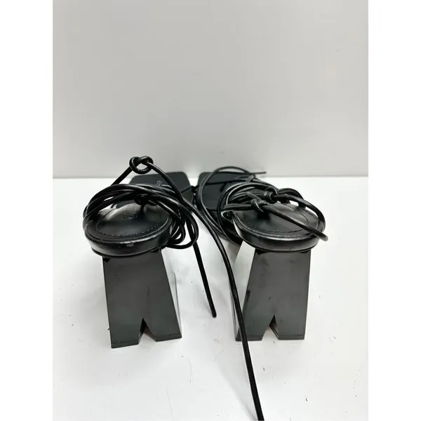 Wild Diva Sandals‎ Womens Size 9 Black Wraparound Square Toe Heels - Image 6