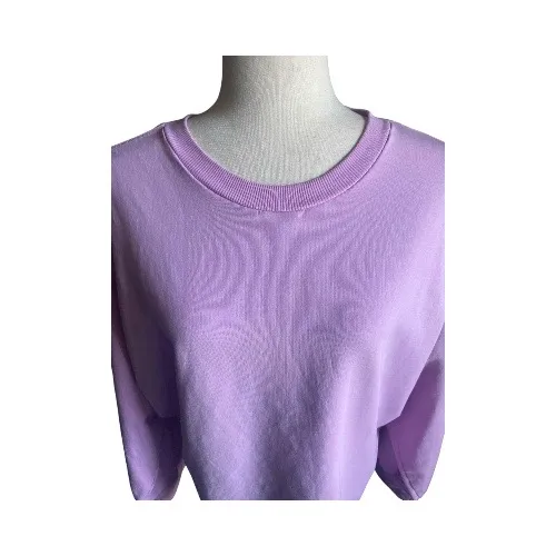 NWOT-ZELLA-PINK CREWNECK SWEATSHIRT-SIZE LARGE Pink crewneck sweatshirt, oversized, has stretch, 92% cotton and 8% spandex New without tags Measurements: Bust: armpit to armpit 28 inches Length: shoulder seam to bottom 26 inches - Image 2