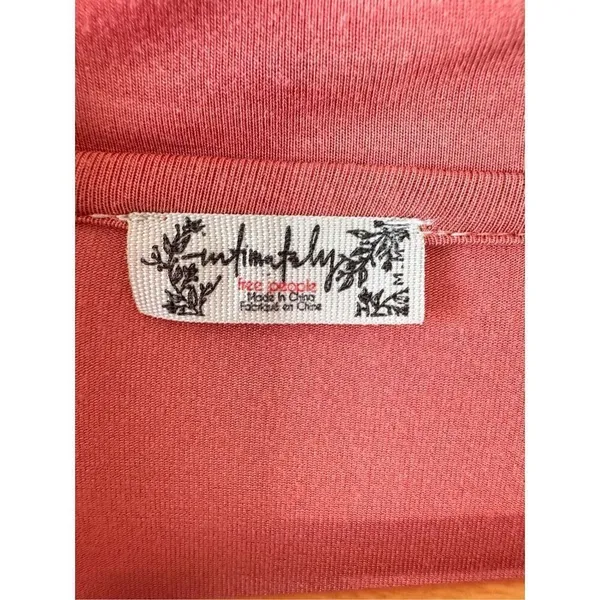 Free People Intimately‎ PJ Button Down Top Womens Pink Medium (T1) - Image 3