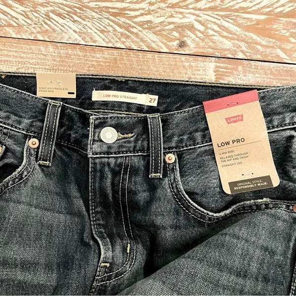 👖Levi's Low Pro Jeans Breathe Out Indigo👖NWT~27 - Image 8